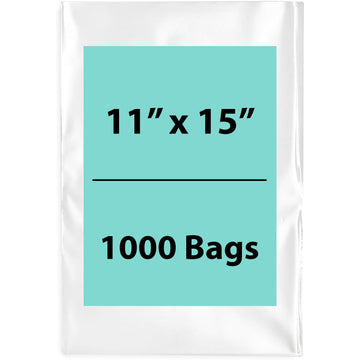 Clear poly bags Flat 11 inch (width) X 15 inch (Height) LDPE